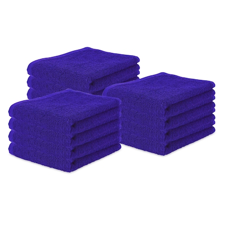 Monarch Terry Polishing Hand Towel 16x27 Navy (12pk) N030-N1627-4